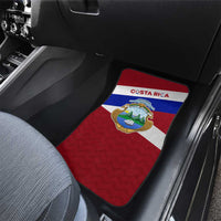 Costa Rica Flag Car Mats Red White Blue with National Coat of Arms and Shield Design - Wonder Print Shop