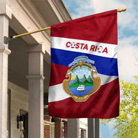Costa Rica Flag Garden Flag Red White Blue with National Coat of Arms and Shield Design - Wonder Print Shop