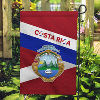 Costa Rica Flag Garden Flag Red White Blue with National Coat of Arms and Shield Design - Wonder Print Shop