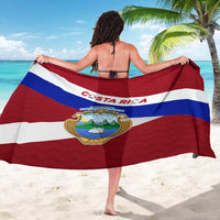 Costa Rica Flag Sarong Red White Blue with National Coat of Arms and Shield Design - Wonder Print Shop