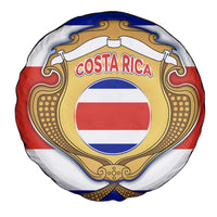 Costa Rica Flag Map Spare Tire Cover Red White Blue with National Colors and Gold Crest Design - Wonder Print Shop