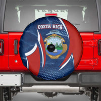 Costa Rica Orchid Spare Tire Cover Red and Blue with National Emblem and Purple Flower Design - Wonder Print Shop