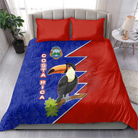 Costa Rica Toucan Bedding Set Red and Blue with National Seal and Tropical Bird Graphic - Wonder Print Shop