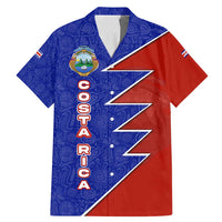Costa Rica Toucan Family Matching Mermaid Dress and Hawaiian Shirt Red and Blue with National Seal and Tropical Bird Graphic - Wonder Print Shop