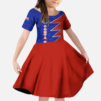 Costa Rica Toucan Family Matching Off The Shoulder Long Sleeve Dress and Hawaiian Shirt Red and Blue with National Seal and Tropical Bird Graphic - Wonder Print Shop