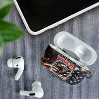 America Turns 250 Happy 50th Birthday AirPods Case Patriotic Eagle US Flag Distressed Splatter