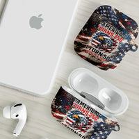 America Turns 250 Happy 50th Birthday AirPods Case Patriotic Eagle US Flag Distressed Splatter