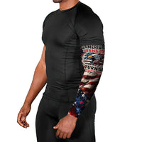 America Turns 250 Happy 50th Birthday Arm Sleeves Patriotic Eagle US Flag Distressed Splatter