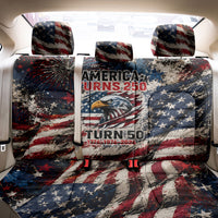 America Turns 250 Happy 50th Birthday Back Car Seat Cover Patriotic Eagle US Flag Distressed Splatter