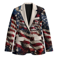 America Turns 250 Happy 50th Birthday Blazer Patriotic Eagle US Flag Distressed Splatter