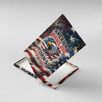 America Turns 250 Happy 50th Birthday Canvas Wall Art Patriotic Eagle US Flag Distressed Splatter