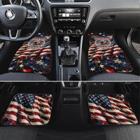 America Turns 250 Happy 50th Birthday Car Mats Patriotic Eagle US Flag Distressed Splatter
