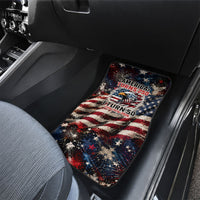 America Turns 250 Happy 50th Birthday Car Mats Patriotic Eagle US Flag Distressed Splatter