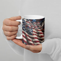 America Turns 250 Happy 50th Birthday Ceramic Mug Patriotic Eagle US Flag Distressed Splatter