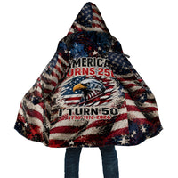 America Turns 250 Happy 50th Birthday Cloak Patriotic Eagle US Flag Distressed Splatter