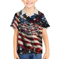 America Turns 250 Happy 50th Birthday Kid Hawaiian Shirt Patriotic Eagle US Flag Distressed Splatter