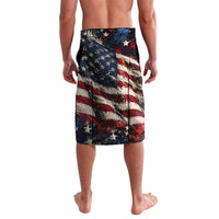 America Turns 250 Happy 50th Birthday Lavalava Patriotic Eagle US Flag Distressed Splatter