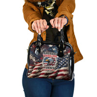 America Turns 250 Happy 50th Birthday Shoulder Handbag Patriotic Eagle US Flag Distressed Splatter