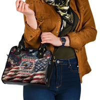 America Turns 250 Happy 50th Birthday Shoulder Handbag Patriotic Eagle US Flag Distressed Splatter