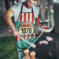 America Vintage 1976 50th Birthday Apron Retro Sunset Patriotic