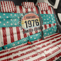 America Vintage 1976 50th Birthday Back Car Seat Cover Retro Sunset Patriotic