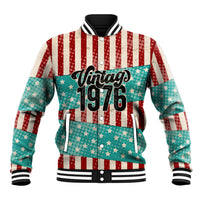 America Vintage 1976 50th Birthday Baseball Jacket Retro Sunset Patriotic