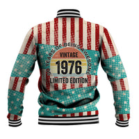 America Vintage 1976 50th Birthday Baseball Jacket Retro Sunset Patriotic