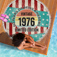 America Vintage 1976 50th Birthday Beach Blanket Retro Sunset Patriotic
