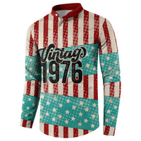 America Vintage 1976 50th Birthday Button Sweatshirt Retro Sunset Patriotic