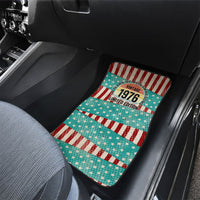 America Vintage 1976 50th Birthday Car Mats Retro Sunset Patriotic
