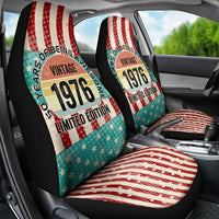 America Vintage 1976 50th Birthday Car Seat Cover Retro Sunset Patriotic