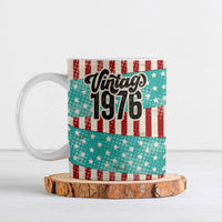 America Vintage 1976 50th Birthday Ceramic Mug Retro Sunset Patriotic