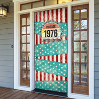 America Vintage 1976 50th Birthday Door Cover Retro Sunset Patriotic