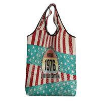 America Vintage 1976 50th Birthday Grocery Bag Retro Sunset Patriotic