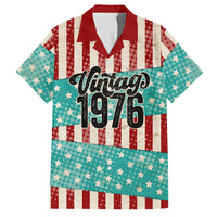 America Vintage 1976 50th Birthday Hawaiian Shirt Retro Sunset Patriotic