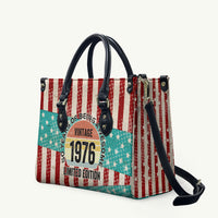 America Vintage 1976 50th Birthday Leather Bag Retro Sunset Patriotic