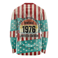 America Vintage 1976 50th Birthday Long Sleeve Shirt Retro Sunset Patriotic