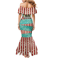 America Vintage 1976 50th Birthday Mermaid Dress Retro Sunset Patriotic