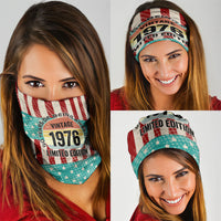 America Vintage 1976 50th Birthday Neck Gaiter Retro Sunset Patriotic