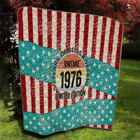 America Vintage 1976 50th Birthday Quilt Retro Sunset Patriotic