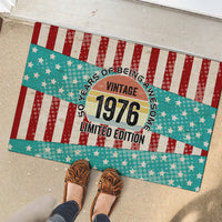 America Vintage 1976 50th Birthday Rubber Doormat Retro Sunset Patriotic