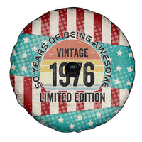 America Vintage 1976 50th Birthday Spare Tire Cover Retro Sunset Patriotic