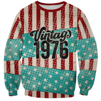 America Vintage 1976 50th Birthday Sweatshirt Retro Sunset Patriotic