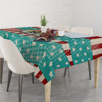America Vintage 1976 50th Birthday Tablecloth Retro Sunset Patriotic