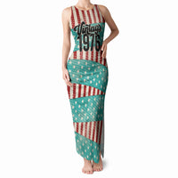 America Vintage 1976 50th Birthday Tank Maxi Dress Retro Sunset Patriotic