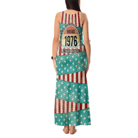 America Vintage 1976 50th Birthday Tank Maxi Dress Retro Sunset Patriotic