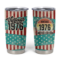 America Vintage 1976 50th Birthday Tumbler Cup Retro Sunset Patriotic