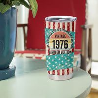 America Vintage 1976 50th Birthday Tumbler Cup Retro Sunset Patriotic