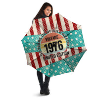 America Vintage 1976 50th Birthday Umbrella Retro Sunset Patriotic