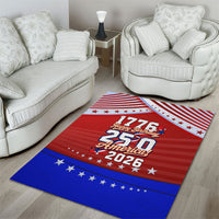 America Turns 250 I Turn 50 Area Rug Patriotic Eagle Flag Birthday Stars Stripes